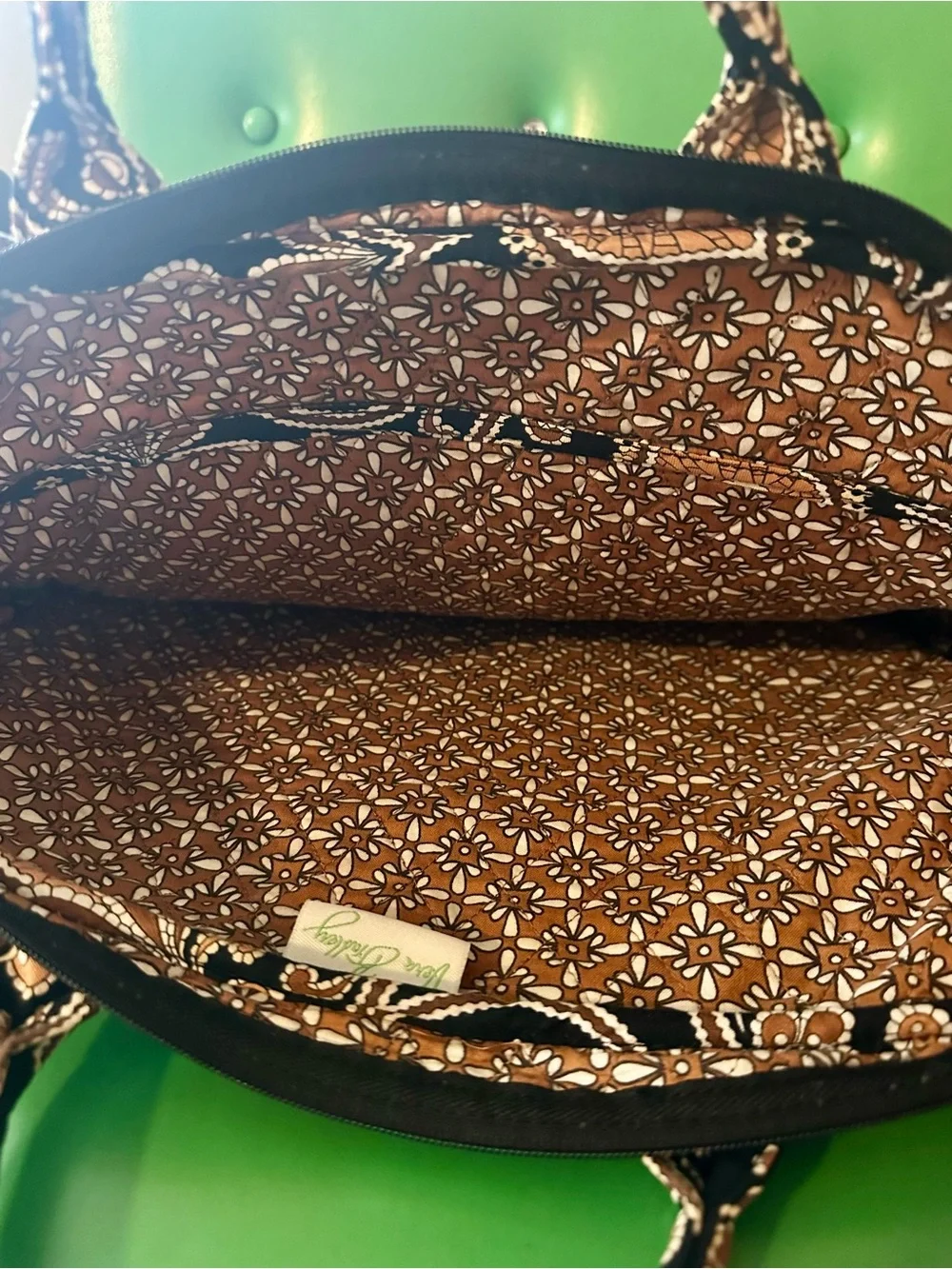 Vera Bradley Cafe Latte Pattern Laptop Bag